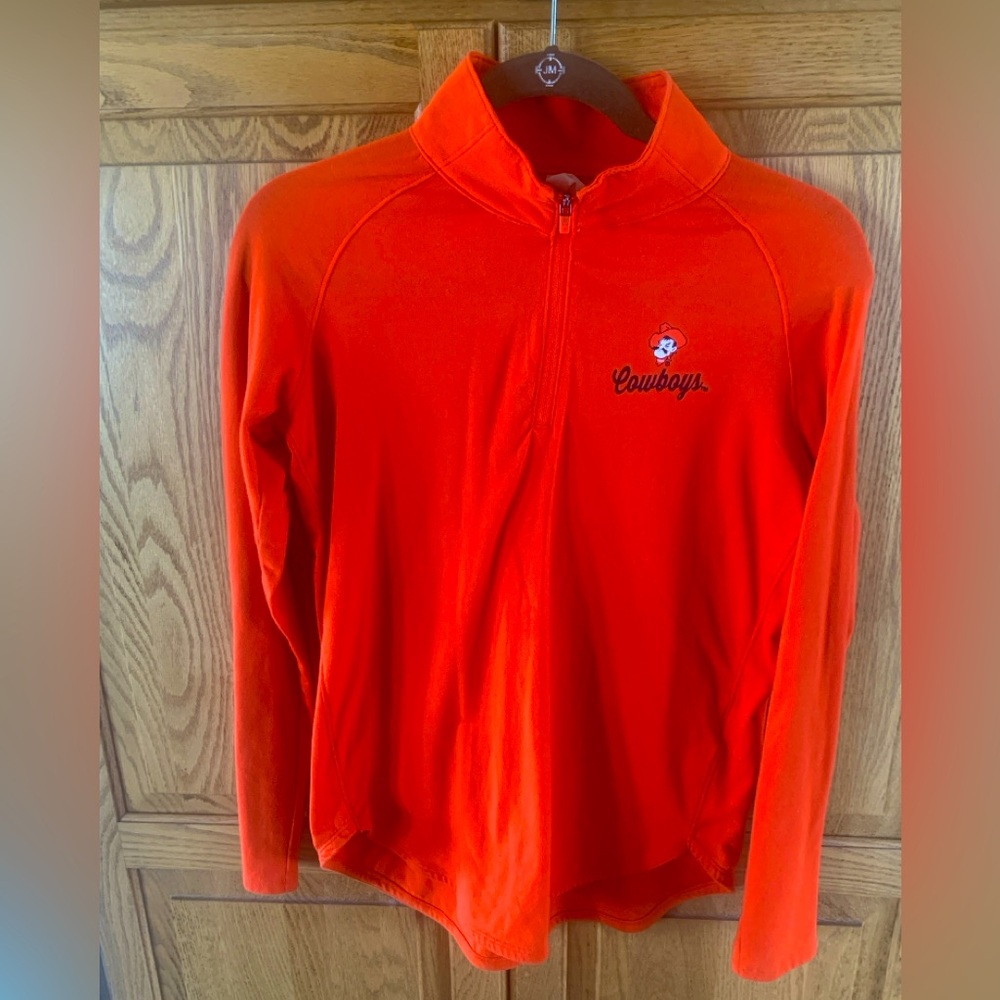 Oklahoma State University Cowboys 1/4 zip Orange Pullover